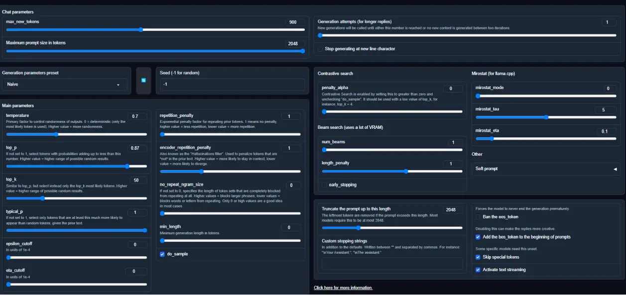 New Project 1 - Best Parameter Presets for OobaBooga Web Ui